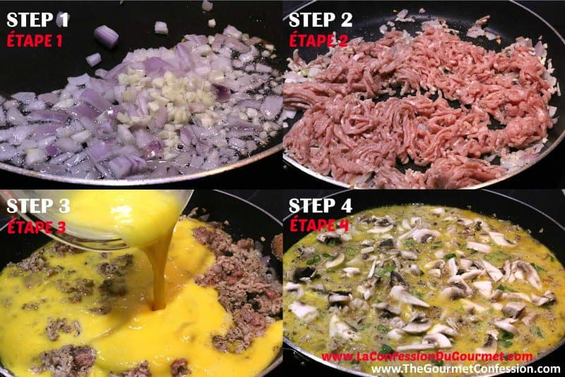 Frittata - Déjeuner santé en 4 étapes