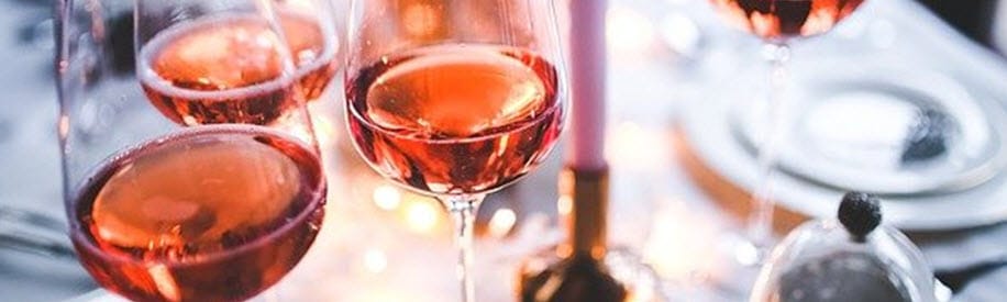 3 verres de vin faibles en sucre dans la catégorie vin rosé